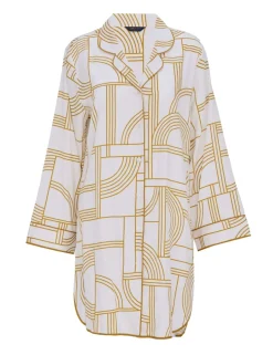 Fable and Eve Cotton Modal Geometric Longline Nightshirt