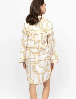 Fable and Eve Cotton Modal Geometric Longline Nightshirt