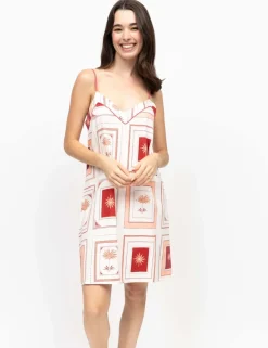 Fable And Eve Cotton Modal Postcard Print Nightdress