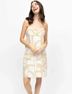 Fable and Eve Cotton Modal Geometric Strappy Nightdress