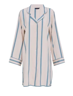 Fable And Eve Cotton Modal Striped Nightshirt