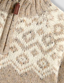 Fair Isle Half Zip Knit Jumper (1-7 Yrs)