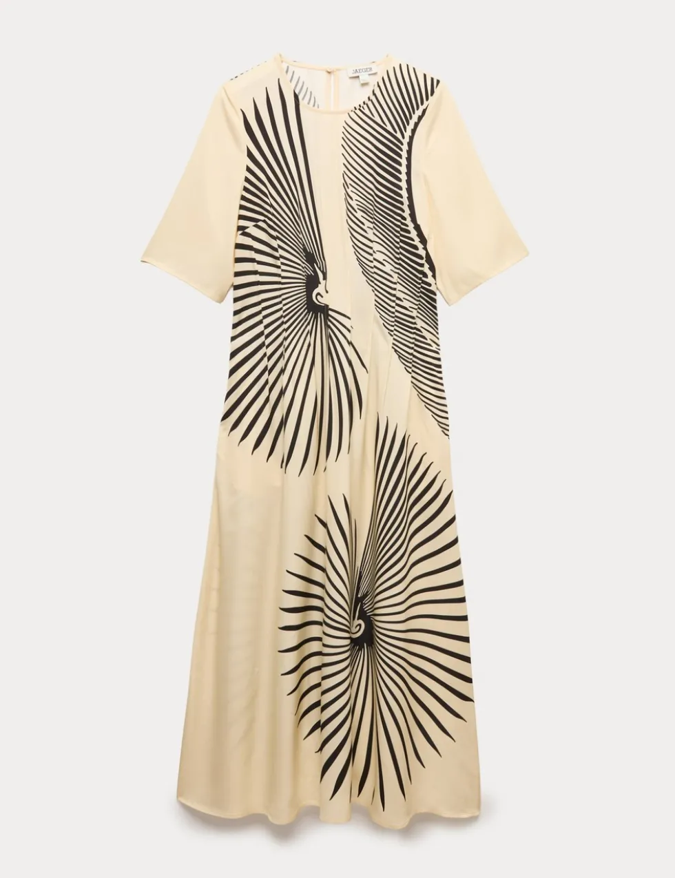 Fan Print Midi Dress