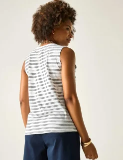 Fariene Pure Cotton Striped Vest Top