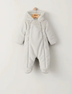 Faux Fur Pramsuit (0-12 Mths)