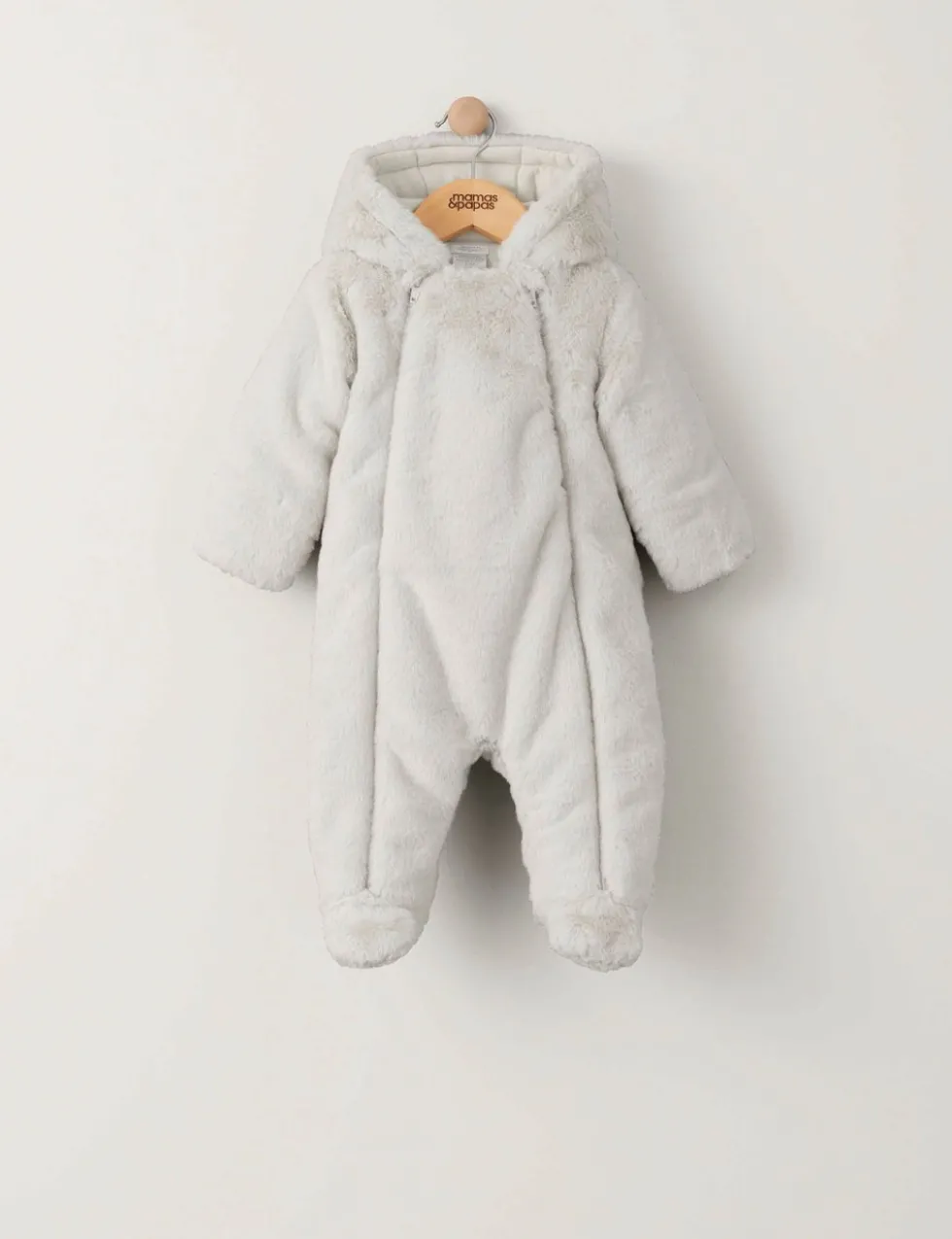 Faux Fur Pramsuit (0-12 Mths)