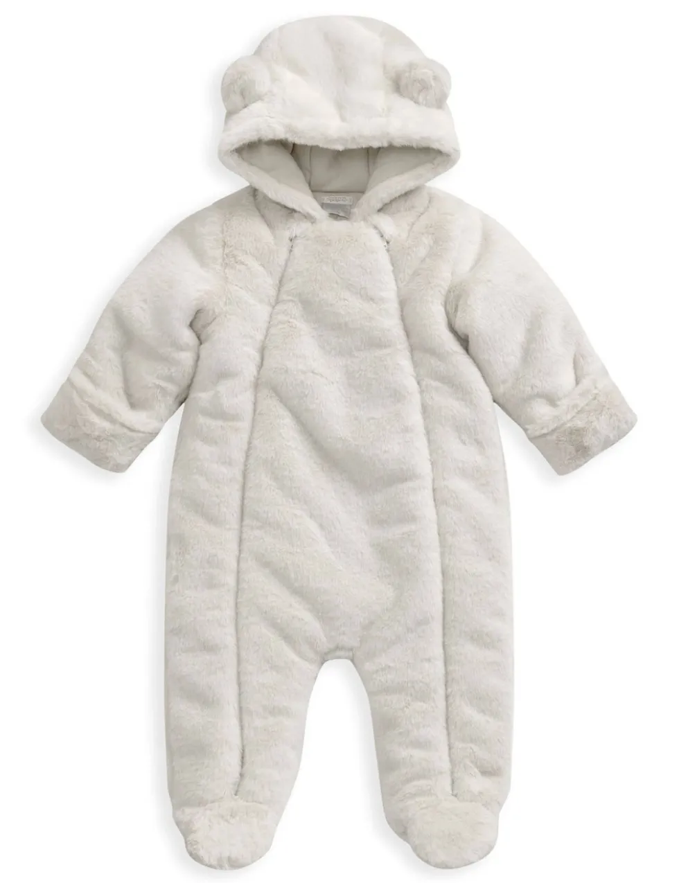 Faux Fur Pramsuit (0-12 Mths)