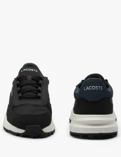 Faux Leather Lace Up Trainers