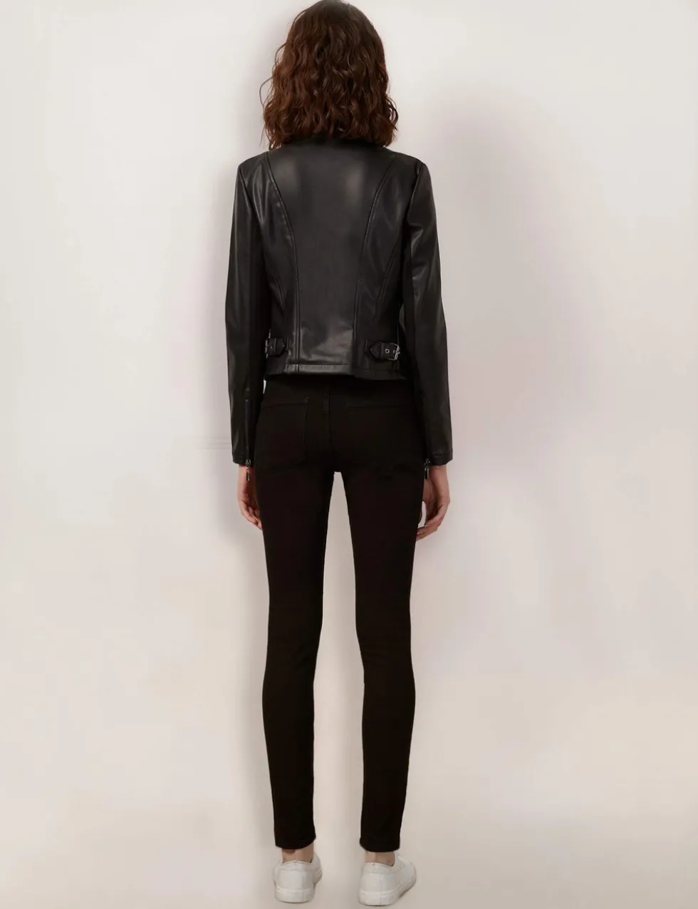 Faux Leather Short Jacket