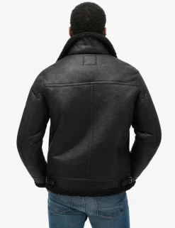 Faux Shearling Aviator Jacket