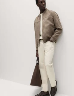 Faux Suede Bomber