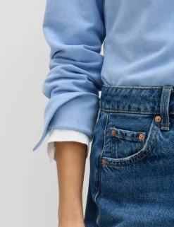 Faux Suede Collared Button Through Shirt