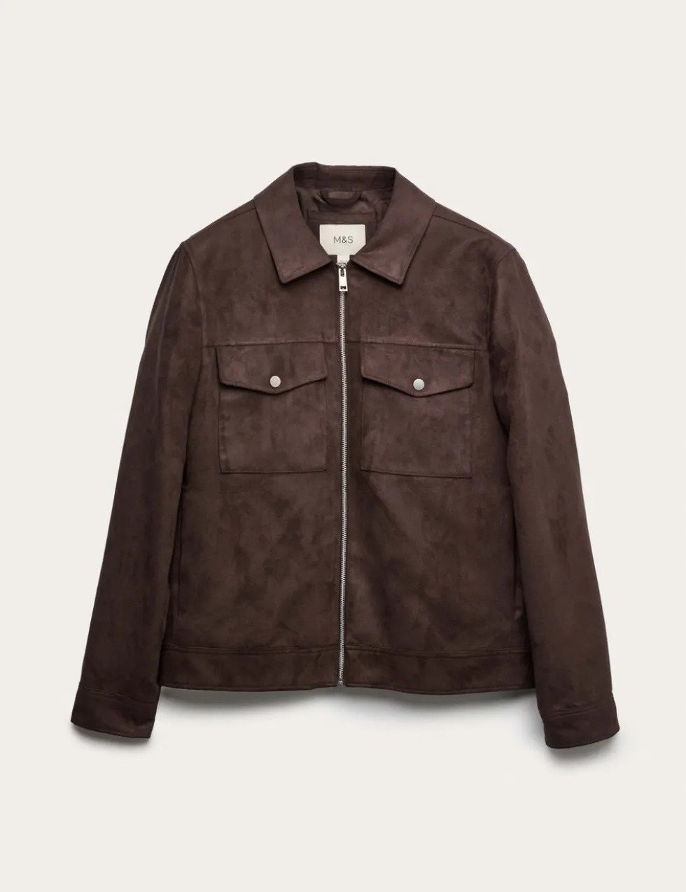 Faux Suede Trucker