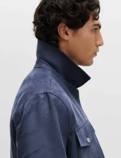 Faux Suede Trucker