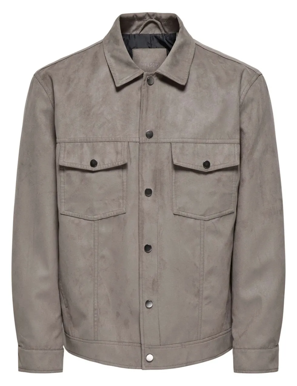 Faux Suede Trucker Jacket
