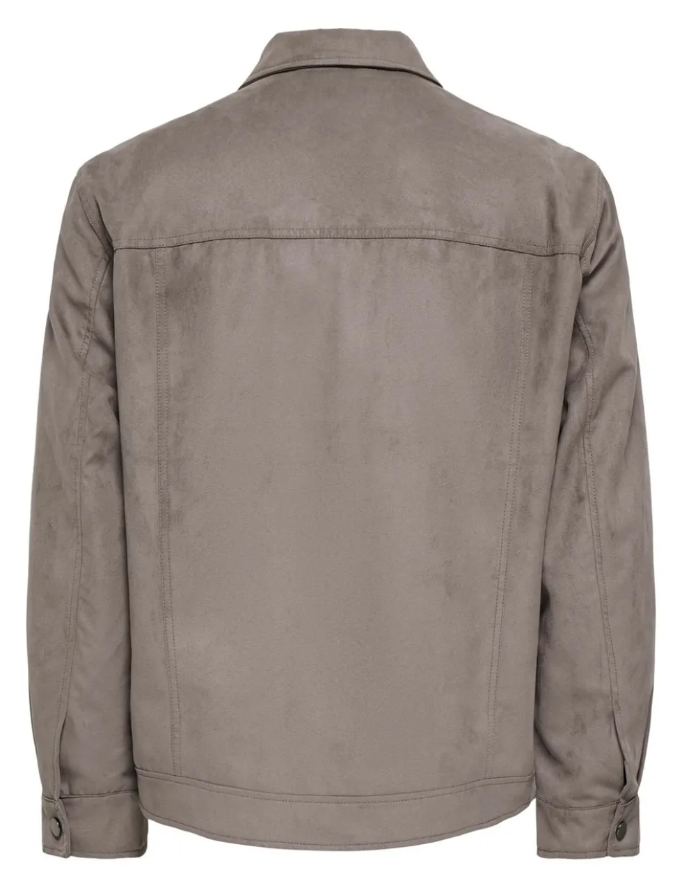Faux Suede Trucker Jacket