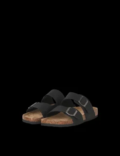 Faux Suede Two Strap Sandals