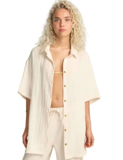 Feelin Fine Pure Cotton Relaxed Beach Shirt