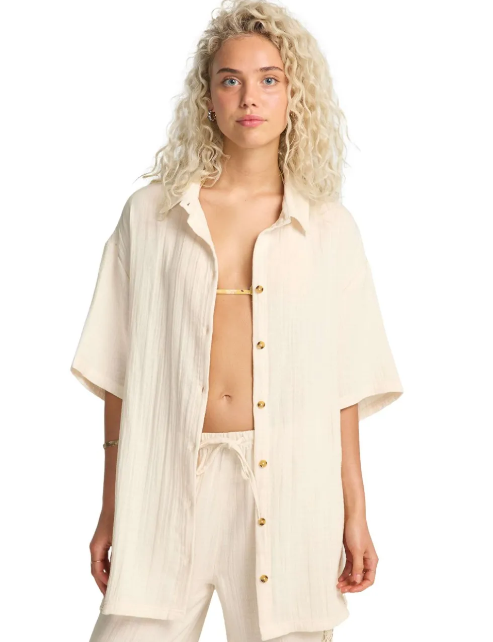 Feelin Fine Pure Cotton Relaxed Beach Shirt