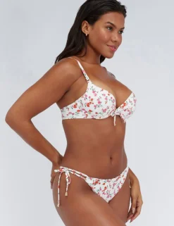 Fiji Floral Wired Plunge Bikini Top (B-DD)