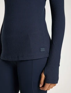 Fiona Cotton Rich Ribbed Crew Neck Top