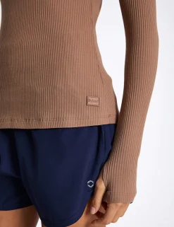 Fiona Cotton Rich Ribbed Crew Neck Top