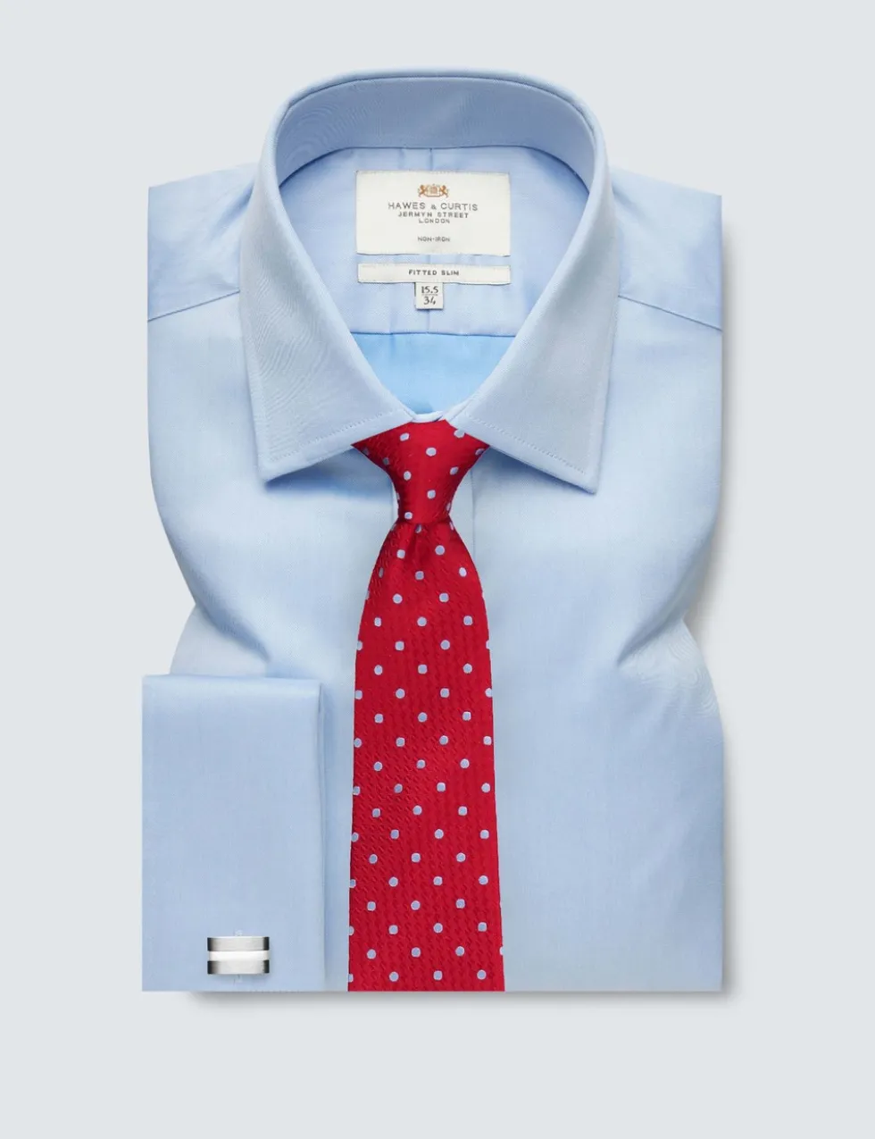 Fitted Slim Non Iron Pure Cotton Twill Shirt