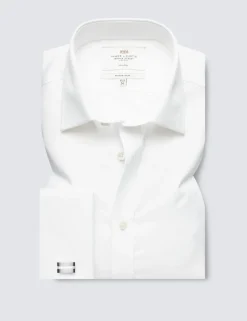 Fitted Slim Non Iron Pure Cotton Twill Shirt