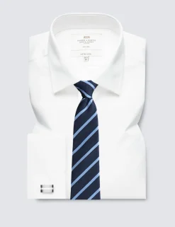 Fitted Slim Non Iron Pure Cotton Twill Shirt