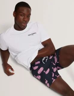 Flamingo Print Swim Shorts