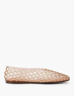 Flat Square Toe Jelly Ballet Pumps