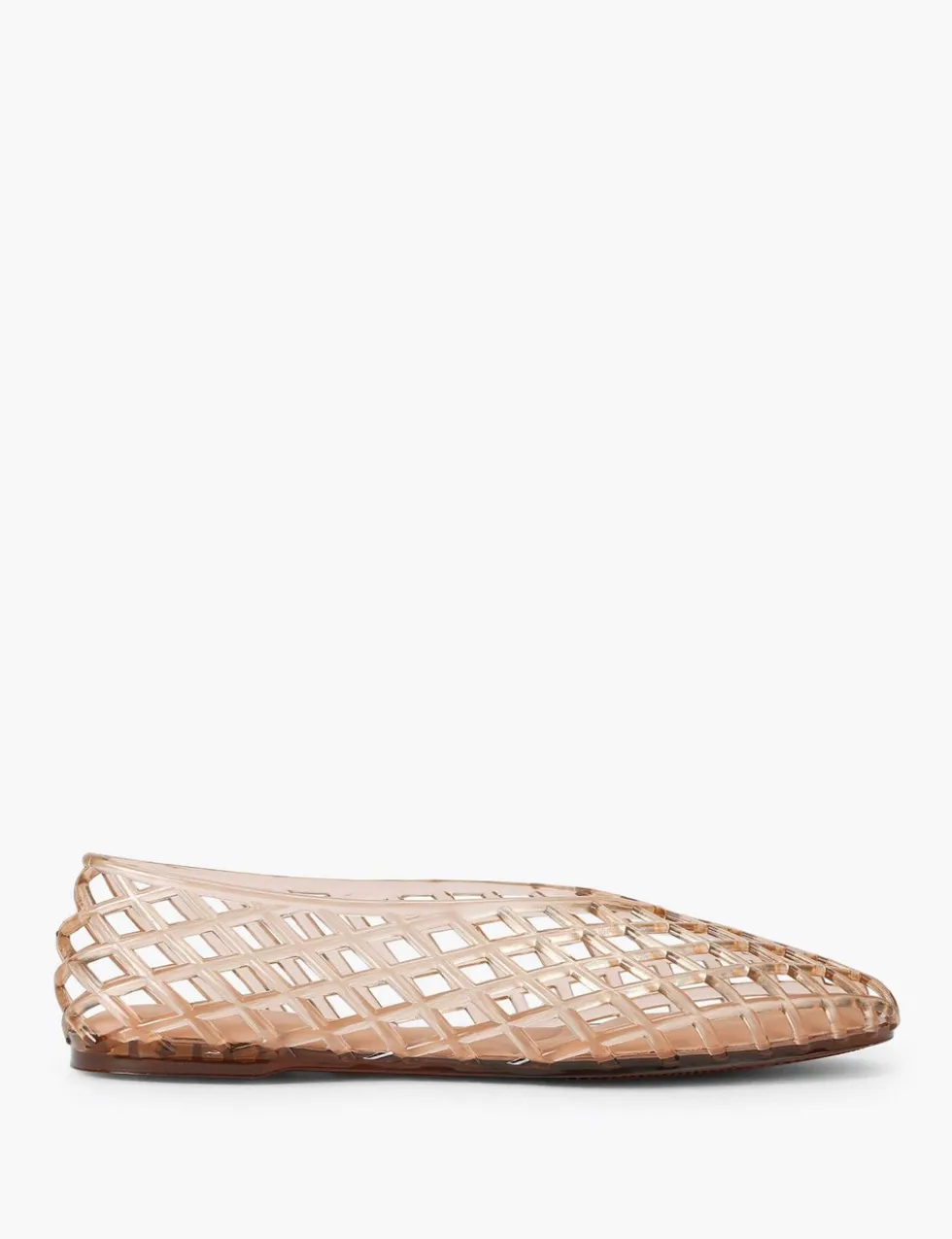Flat Square Toe Jelly Ballet Pumps