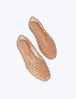 Flat Square Toe Jelly Ballet Pumps