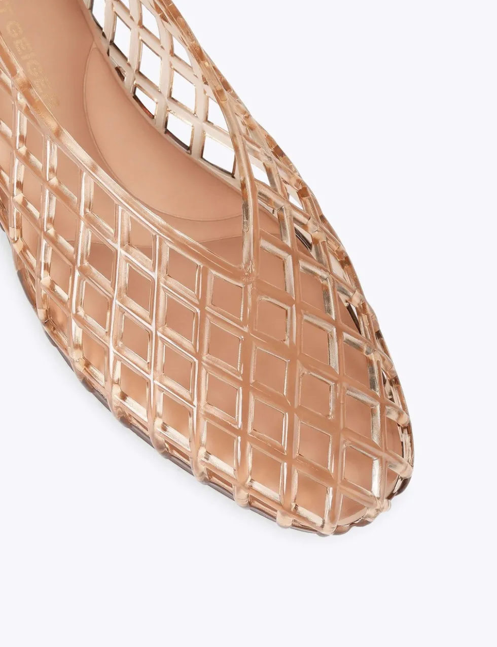 Flat Square Toe Jelly Ballet Pumps