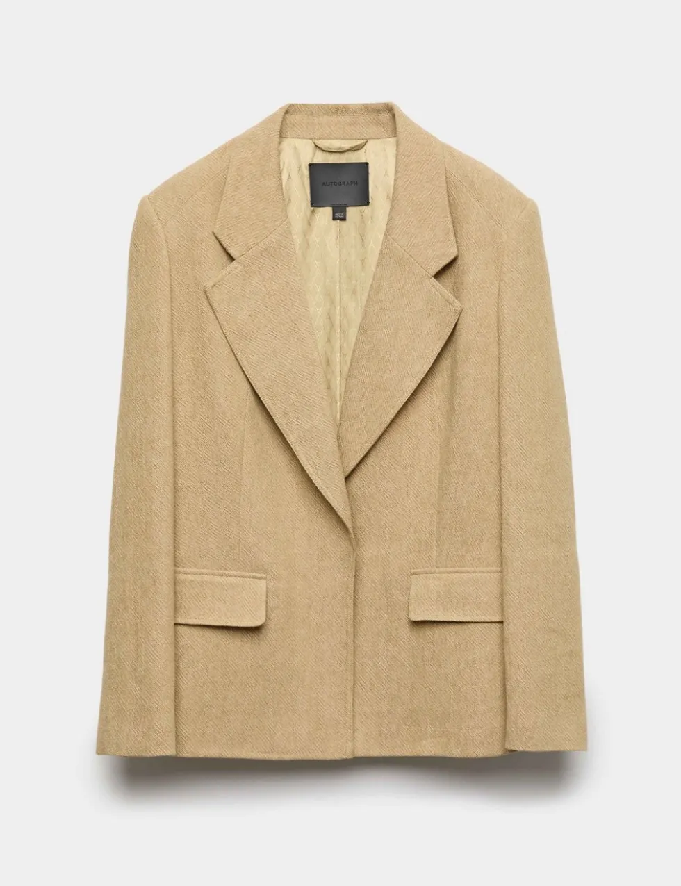Flax Linen Blend Relaxed Textured Blazer
