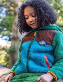 Fleece Colour Block Hooded Jacket (0-12 Yrs)