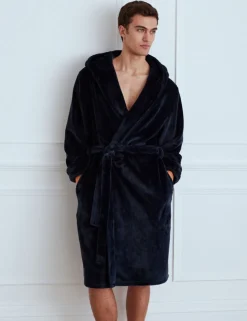 Fleece Hooded Dressing Gown