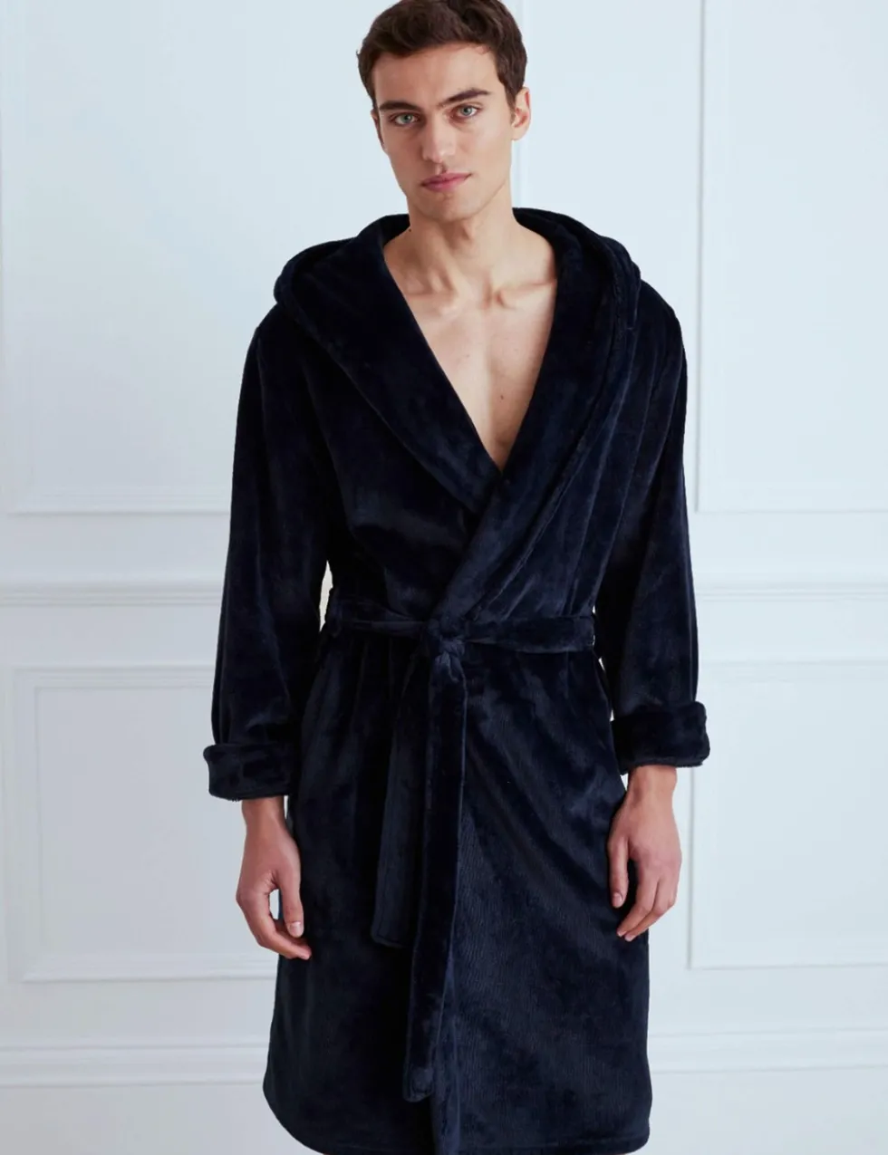 Fleece Hooded Dressing Gown