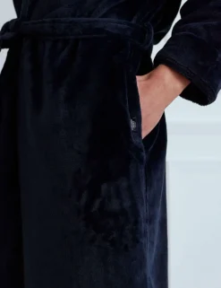 Fleece Hooded Dressing Gown