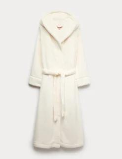 Fleece Hooded Dressing Gown