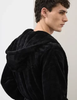 Fleece Supersoft Hooded Dressing Gown