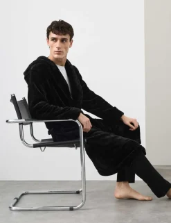 Fleece Supersoft Hooded Dressing Gown