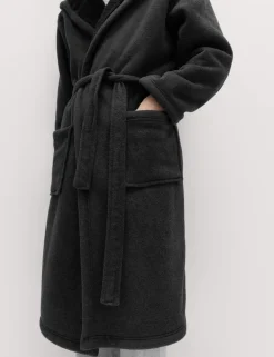 Fleece Supersoft Hooded Dressing Gown