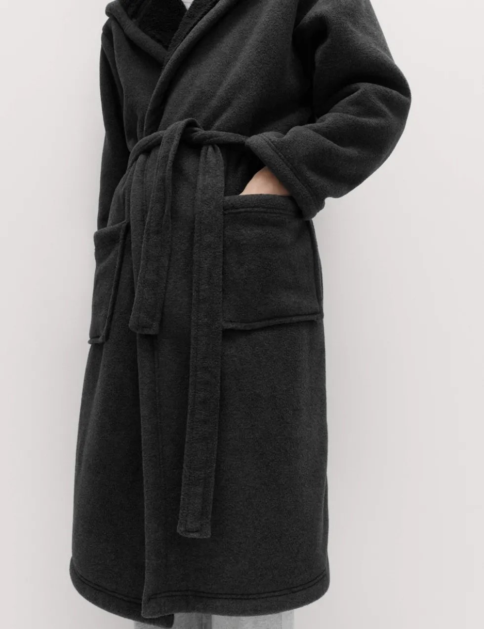 Fleece Supersoft Hooded Dressing Gown