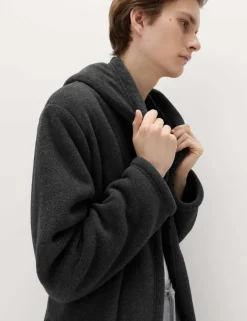 Fleece Supersoft Hooded Dressing Gown