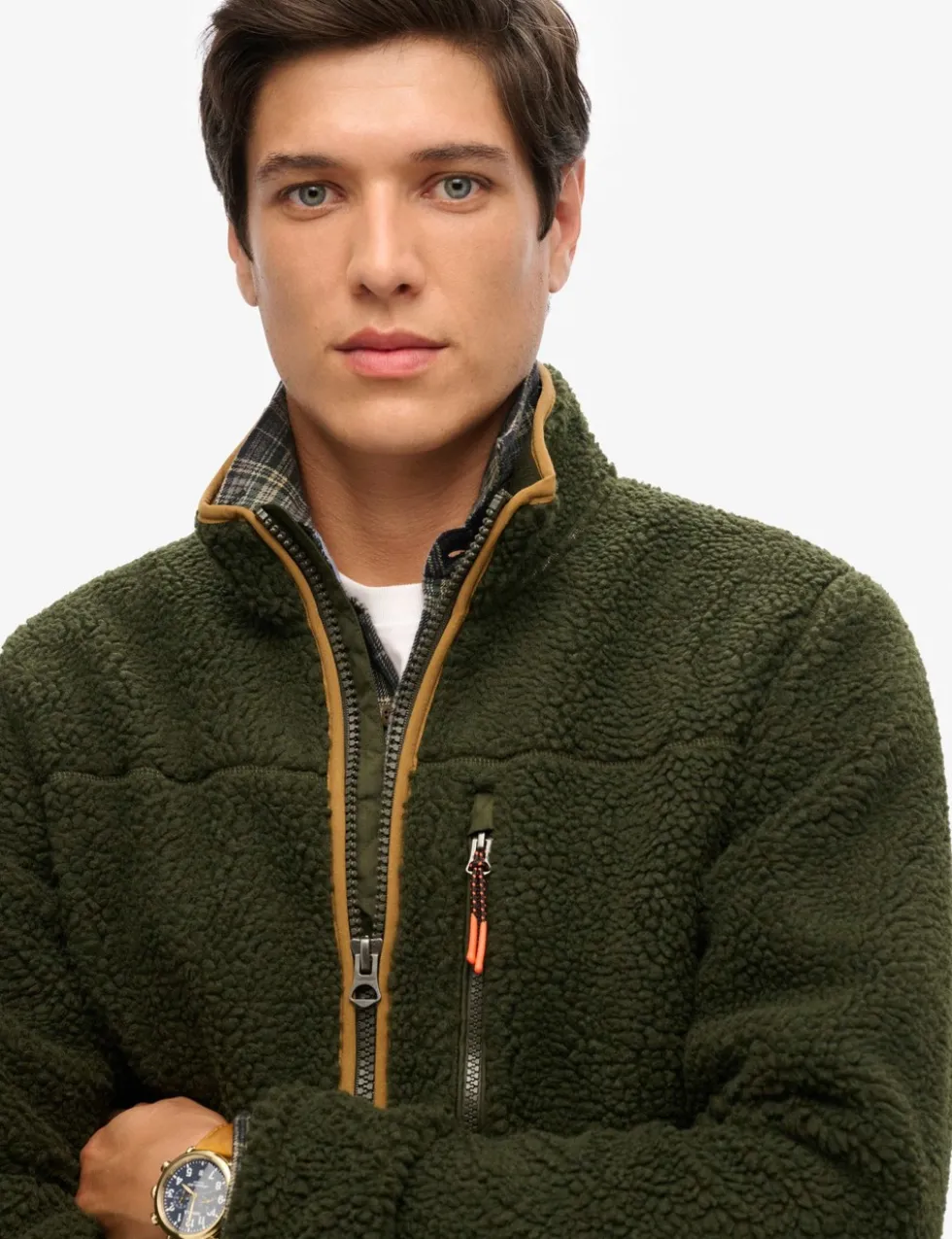 Fleece Zip Up Funnel Neck Jacket