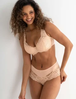 Fleur Lace Padded Wired High Apex Bra (A-F