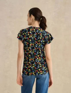 Floral Angel Sleeve Top