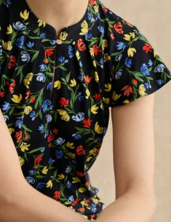 Floral Angel Sleeve Top