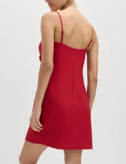 Floral Appliqué Mini Shift Dress